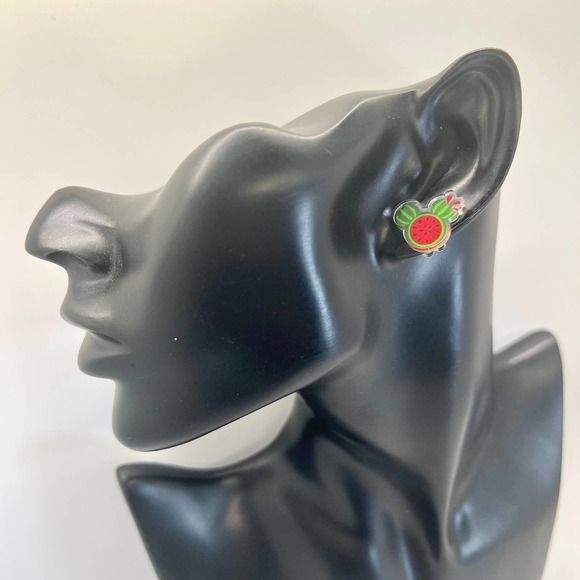 Mini Mickey Watermelon Earrings - Stud Earrings - Disney Inspired Earrings - Picture 7 of 8
